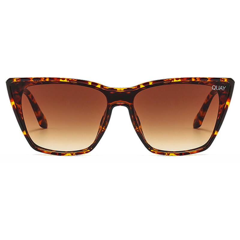 Quay-gafas de sol con diseño de ojo de gato para mujer, lentes de sol femeninos a la moda, estilo Vintage, con espejo, UV400