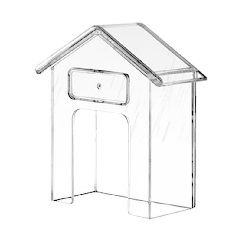 Protector de timbre con forma de casa, cubierta de lluvia transparente, a prueba de clima, Escudo de lluvia para cerraduras de puertas, perillas de puerta universales