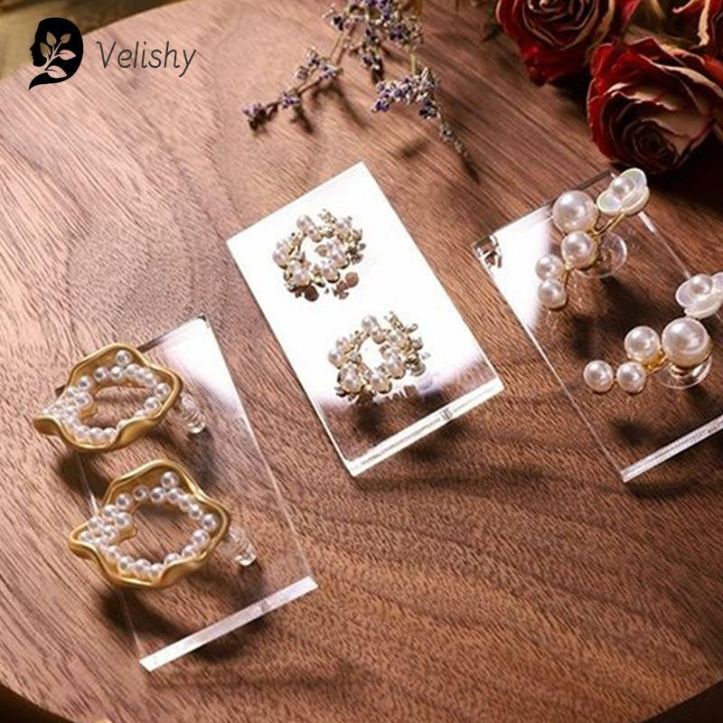 Stud Earrings Display Acrylic Clear Transparent Jewelry Display Board Handmade DIY Accessories Store Storage Show Jewelry Holder