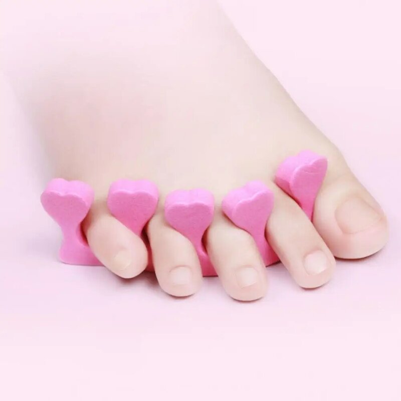 2Pcs/Set Finger Separators Versatile Reusable Toe Stretcher Pedicure Toe Soft Foam Relaxing Separators for Salon