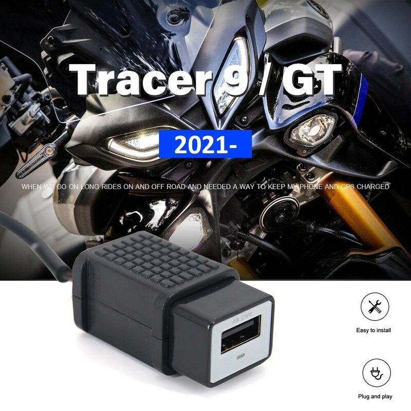 New 2021 2022 For Yamaha Tracer 9 GT TRACER 900 GT Motorcycle USB Charger Waterproof Charger Adapter Plug and Play Accessories