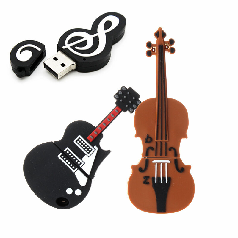 Usb Flash Drive 32Gb Viool Cello Muziekinstrument Pendrive 128Gb Pen Drive 64Gb U Disk Voor Pc waterdicht En Anti-Statische