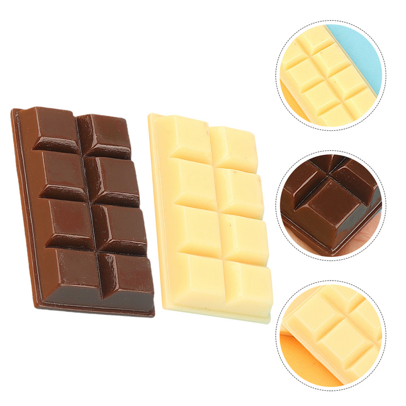 Cioccolatini finti cibo artificiale simulazione cioccolato resina al cioccolato Flatback Faux Dessert modello artigianato fai da te decorazioni per la cucina di casa