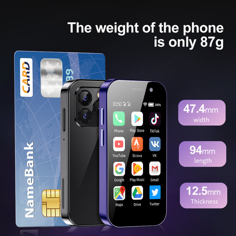 Venda quente! SERVO-Mini Smartphone, Modelo Flagship, Desbloqueio Facial, Transferência OTG, Pequeno Telefone Celular, Presente, 16GB, 32GB, 64GB, 2SIM, 15PRO