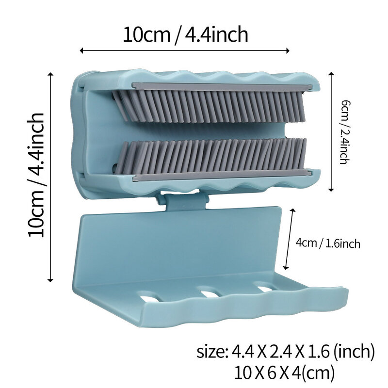 Self Adhesive Drill-free Shower Wall Hair Catcher Soft Brush Hairs Collector Catching Tool Bathroom Accessories  White