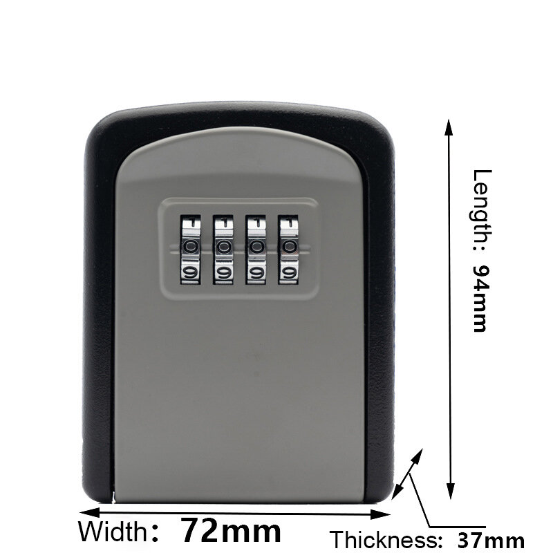 Serratura a chiave chiave a parete in lega di zinco chiave sicura resistente alle intemperie 4 Bit combinazione chiave di stoccaggio cassetta di sicurezza cassaforte per interni ed esterni