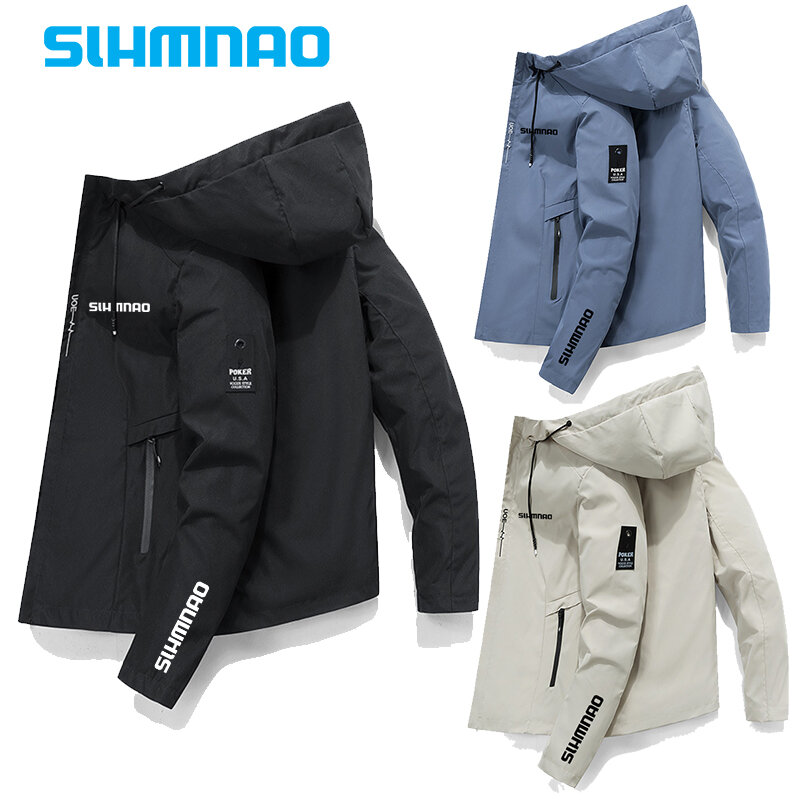 Spring and Autumn New Fishing Jackets Men's Windproof Zipper Jackets Outdoor Sports and Leisure Jackets Fishing Clothes 2024