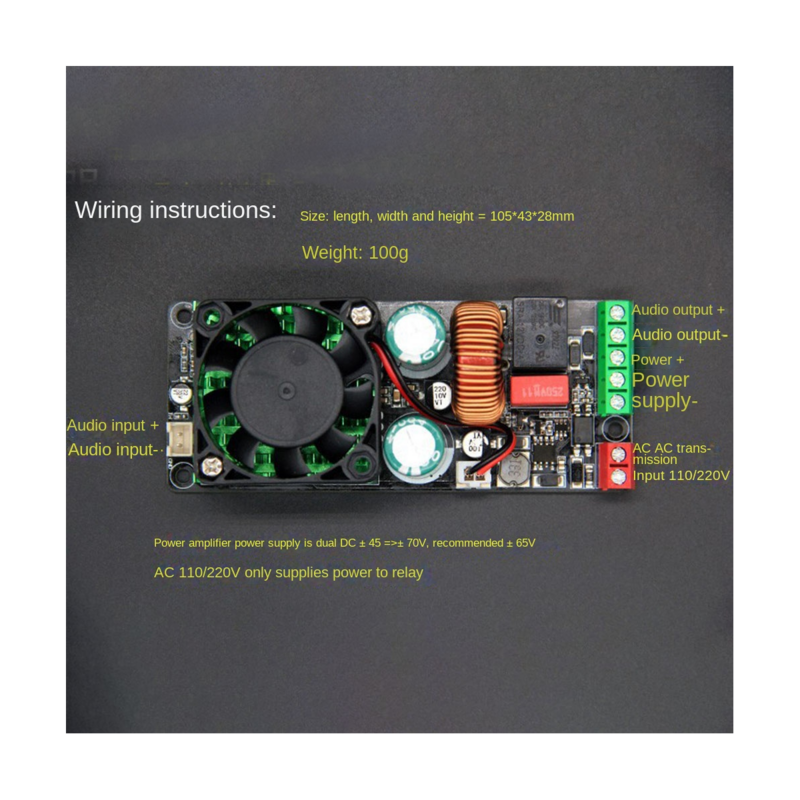 HIFI 500W Digital Amplifier Class D Audio Amplifier Board Module with Speaker Protection Better Than LM3886 IRS2092S