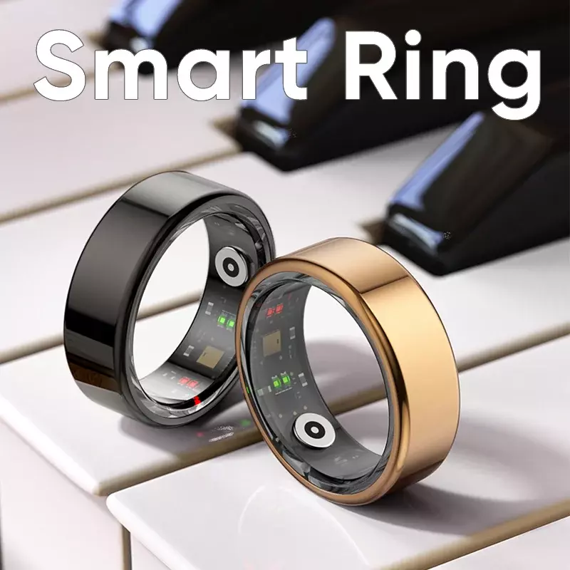 Smart Ring Militär Edelstahl Shell Gesundheit Herzfrequenz Schlaf Monitor Smart Ring IP68 3atm wasserdicht Sport modus Ring Smart