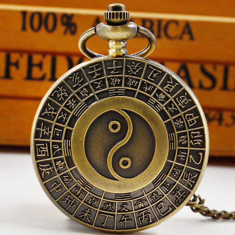 Кварцевые карманные часы в китайском стиле, винтажные ожерелья, кулон, подарок для мужчин, мужские часы