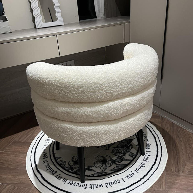 Luksusowy kaszmirowy fotel do makijażu Nordic salon fotel dom umeblowanie fotel wypoczynkowy sypialnia komputerowe sofy krzesła dostosowane