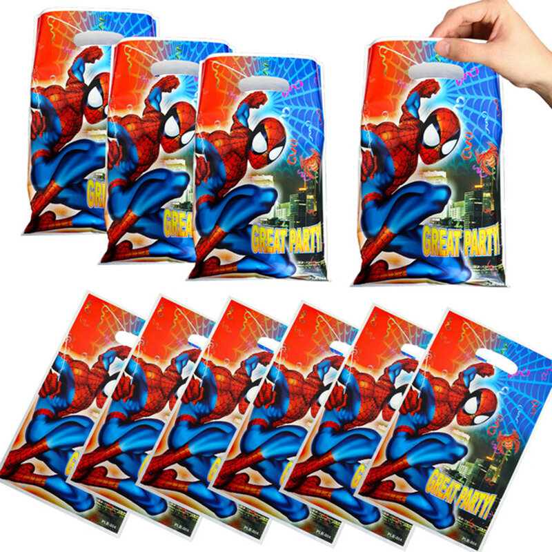 Spidey And His Amazing Friends вечерние полезные подарочные пакеты Человек-паук конфетная сумка с ручками подарочные пакеты Superhero тематическая День Рождения Вечеринка вечерние Декор