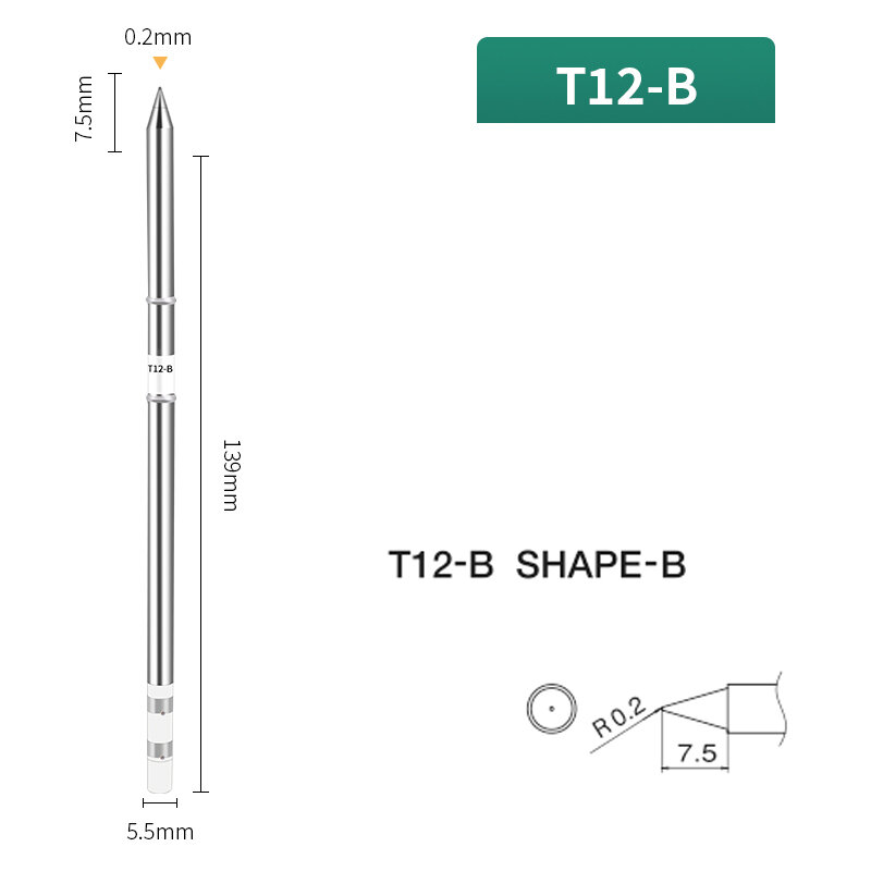 T12 سلسلة أطراف لحام مدببة اللحيم بت أداة لحام استبدال ل هاكو FX951 BAKON 950D محطة لحام 1 قطعة