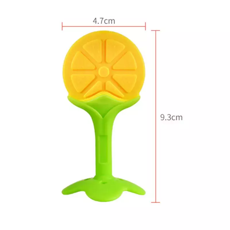 Fruits Shape Baby Chewing Teether Toys Safe BPA Free Silicone Teething Chew Dental Care Strengthening Tooth Training for Babies