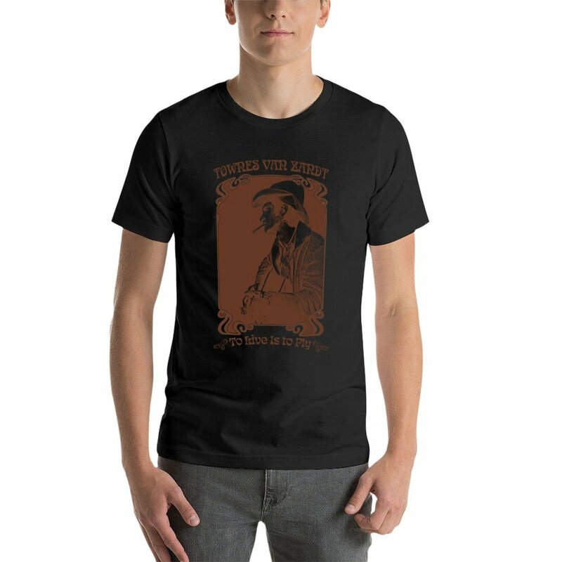 Camiseta retrô masculina estilo Townes Van Zandt, design de ventilador, roupa estética, camiseta de manga curta grande e alta, nova edição