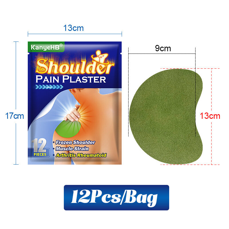 12pcs/Pack Wormwood Shoulder And Neck Stickers Knee Stickers Relieve Pain And Fatigue Improve Metabolism And Blood Circulation
