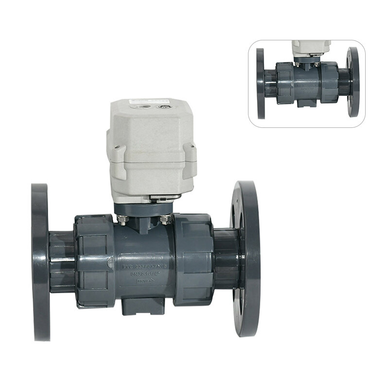 Mini Smart 304 Stainless Steel Electric Motorized Automatic Flange Water Control Actuator Ball Valve For Carbon Filter