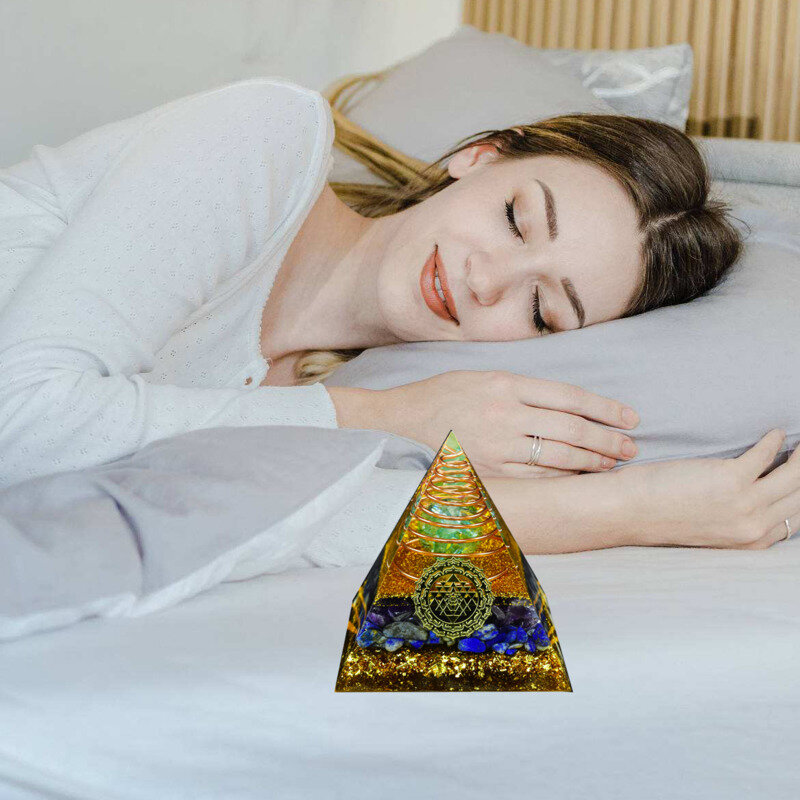 Orgone energie piramide brengen rijkdom en geluk lazuriet en koper emf bescherming orgoniet piramide voor meditatie genezing