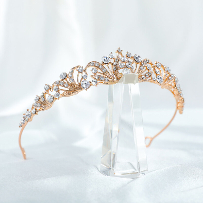 Corona de princesa elegante para adultos, tocado brillante con diamantes de imitación, accesorios de peinado para fiesta de cumpleaños, ceremonia de 18 adultos
