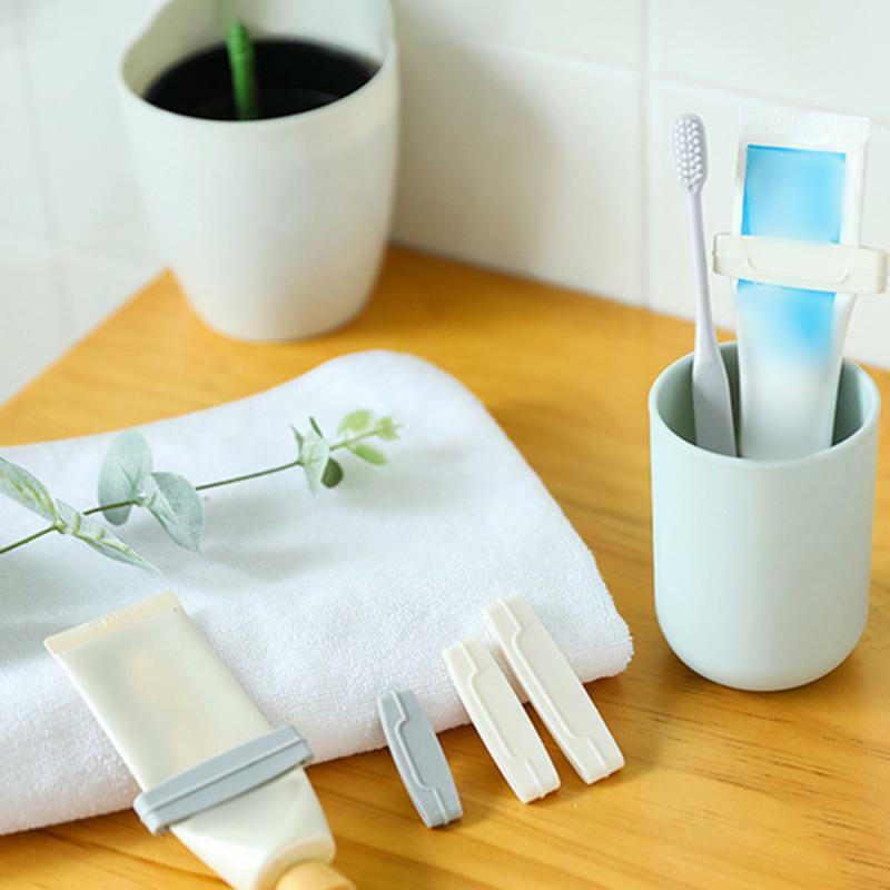 1~7PCS Set Oral Care Accessories Toothpaste Tube Squeezer Home Plastic Easy Press Tube Facial Cleanser Press Rolling Holder