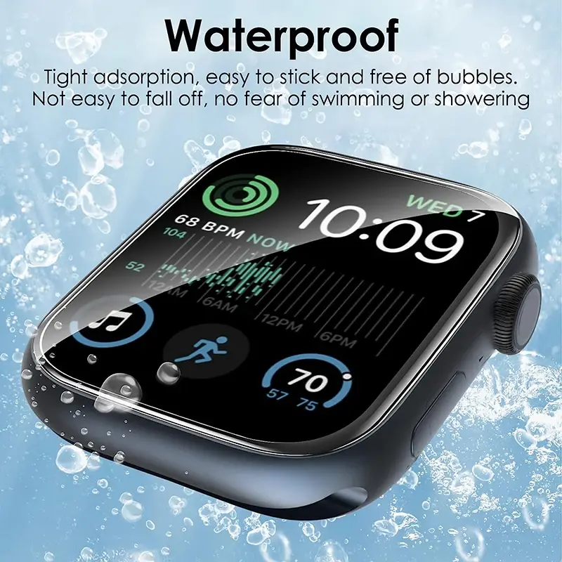 Protecteur d'écran entièrement incurvé pour Apple Watch Ultra 2, pas de verre, protection pour iWatch Series 9, 8, 7, 6, 5, 4, SE2, 40mm, 41mm, 45mm, 49mm