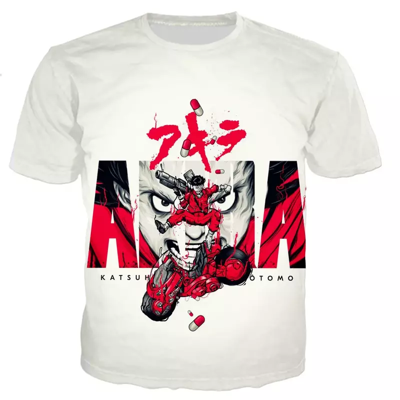 Akira T-Shirt Mannen Vrouwen 3d Gedrukt T-Shirt Mode Casual Harajuku Stijl Streetwear Oversized Tops Tees Dropshipping