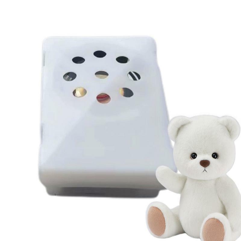 Mini Square Voice Recorder Box, Botões graváveis para falar, Stuffed Animal Doll Toy