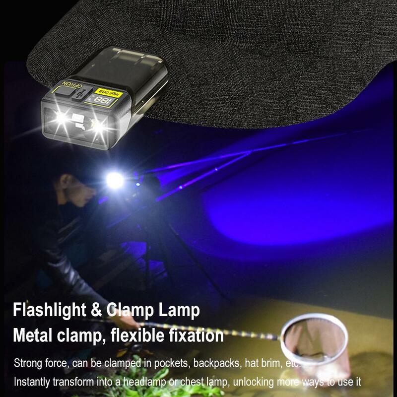 High Bright EDC Flashlight LED+COB For Camping/Daily Use/Maintenance Head Rotation With Magnetic Multifunctional Portable L O7I2