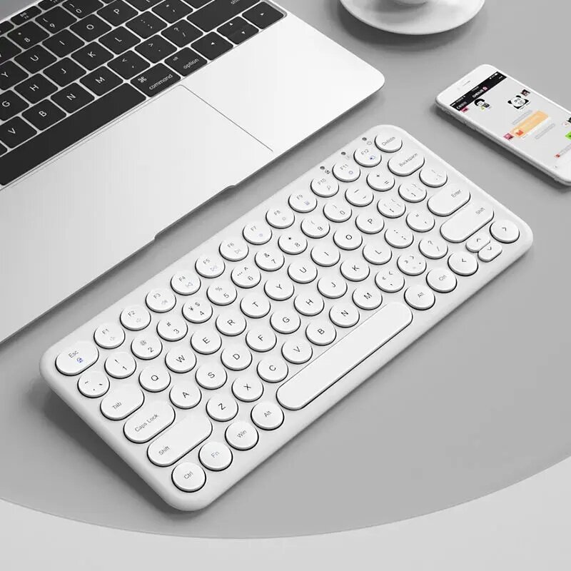 Miniteclado de escritorio para portátil, teclado con cable para chica, silencioso, súper lindo, portátil, nuevo eje óptico, USB externo