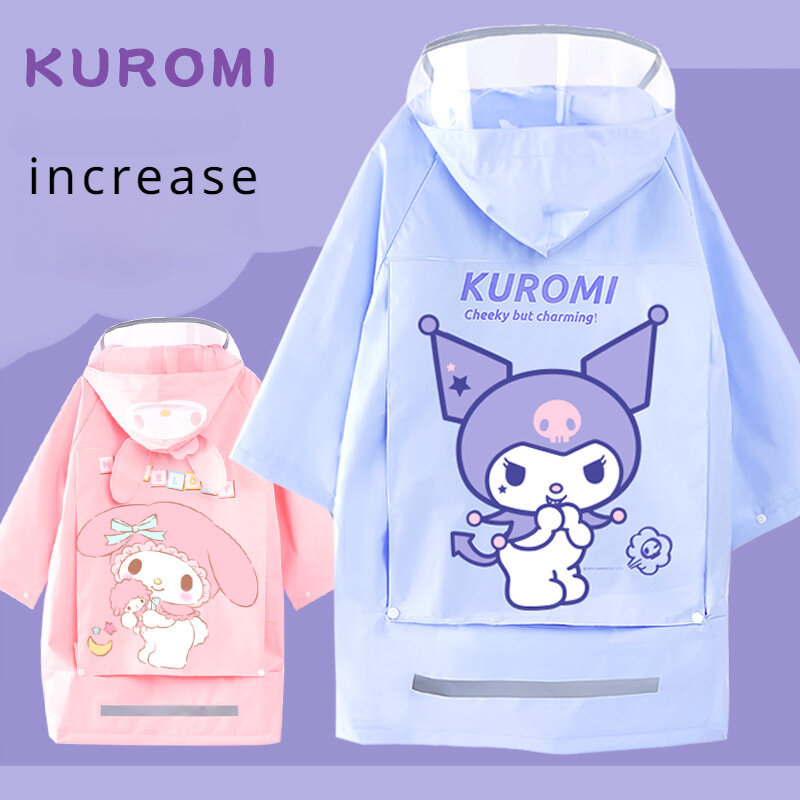 Kawaii Sanrio Kuromi My Melody Hello Kitty Cute Cartoon Child Raincoat Student Poncho Outdoor Waterproof Anime Peripheral Gift