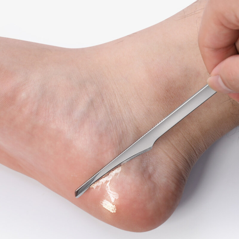 In acciaio inox rimozione della pelle morta punta del rasoio per unghie piedi Pedicure coltello piede callo raspa file raschietto cura del piede strumenti per Pedicure
