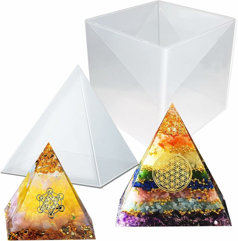Large DIY Pyramid Resin Mold Set, Big Silicone Pyramid Molds, Jewelry Making Craft Mould Tool
