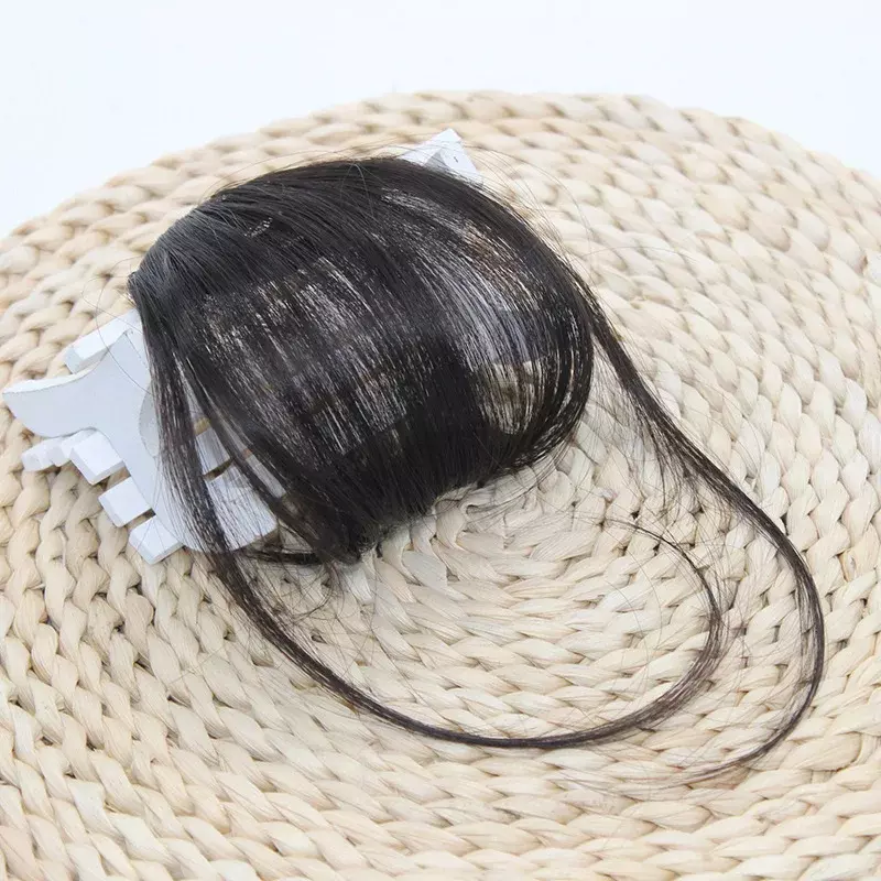 1 pz di alta qualità frangia sintetica fermagli per capelli frangia pezzi di capelli le clip anteriore pulito Bang buoni accessori per lo Styling dei capelli