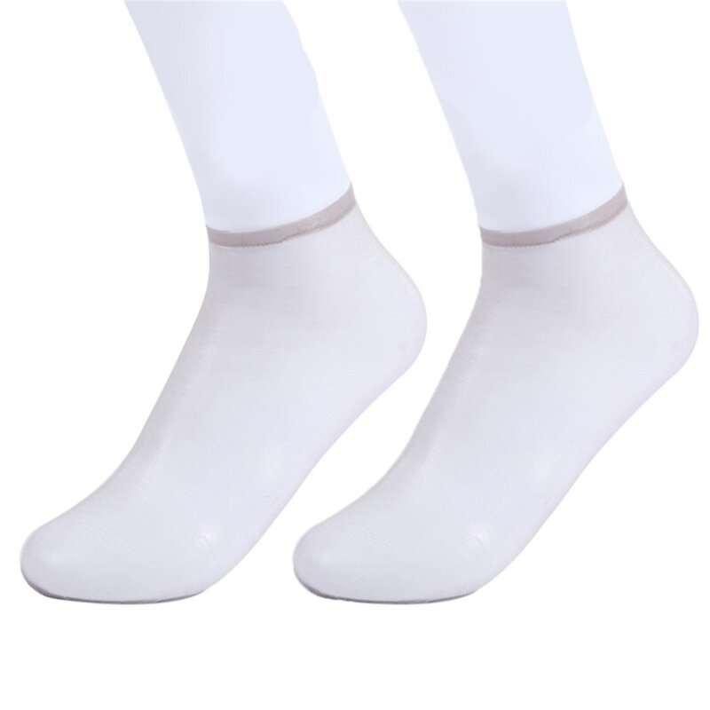 Lässige Frauen transparente elastische Kristall Seide Socke Nylon Damen Sommer kurze Knöchel atmungsaktive kurze Strumpf für den täglichen Großhandel