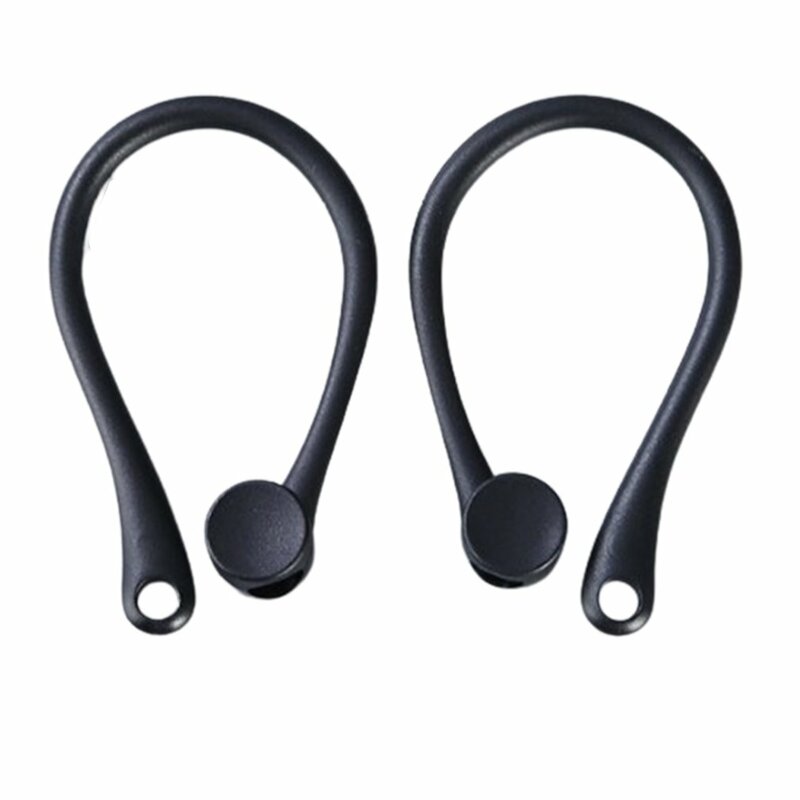 Hot 2 buah perlindungan Airpods Earhook silikon Earphone nirkabel pemegang earbud kait telinga untuk Apple antihilang Aksesori Pods udara
