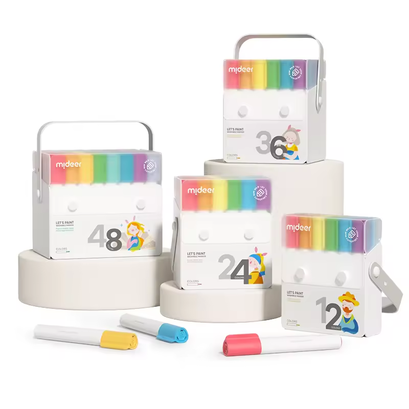 mideer Zestaw zmywalnych markerów akwarelowych dla dzieci 12-kolorowy marcadores doble Xo Brug