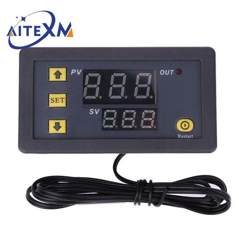 W3230 sonda linea 20A controllo digitale della temperatura Display a LED termostato con strumento di controllo del calore/raffreddamento 12V 24V AC110-220V