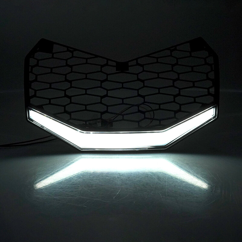 New Front Mesh Grille with White LED Light for Can am X3 Maverick