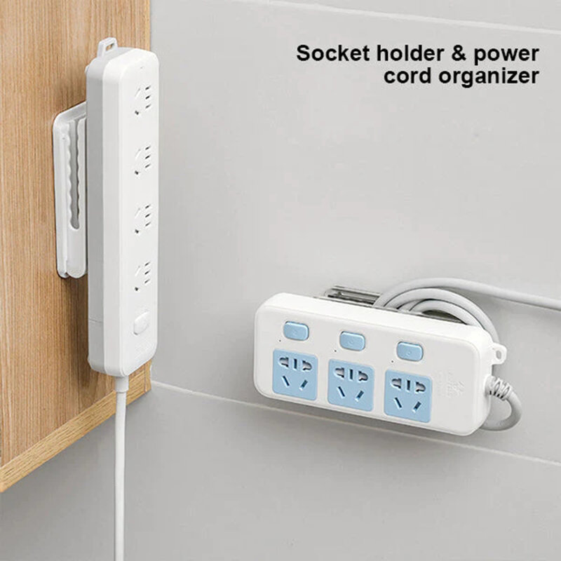 Simple Plug Storage Rack For Wall Electric Plug Cable Management Holder For Kitchen