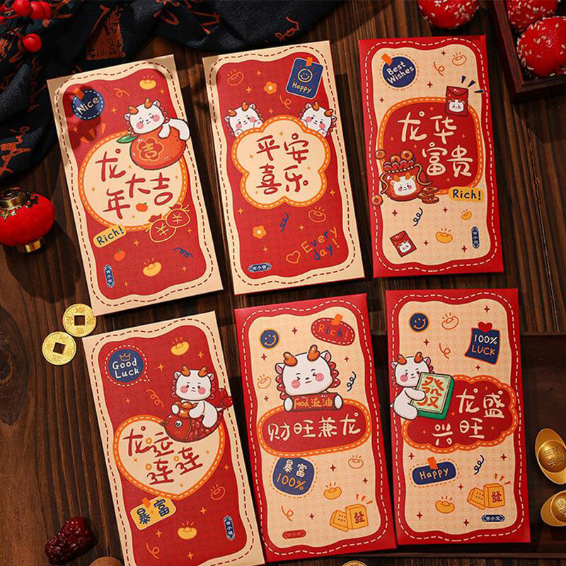 Nowy rok czerwona koperta czerwona koperta tradycyjny festiwal czerwona koperta rok Dragon Spring Festival
