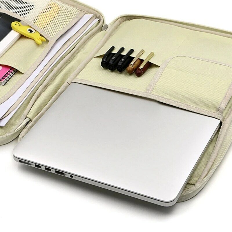 Waterproof File Folder Bag 10 Pockets Documents Bag for Business
