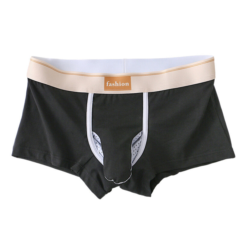 Mens Boxer Briefs Middle Waist Shorts Panties Underwear Bulge Pouch Underpants