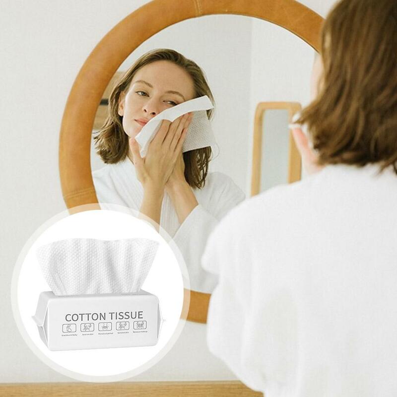 50/100PCS asciugamano monouso per il viso asciugamano per il viso pulito trucco Make of asciugamano tessuto per il viso in cotone rimuovi U1N4