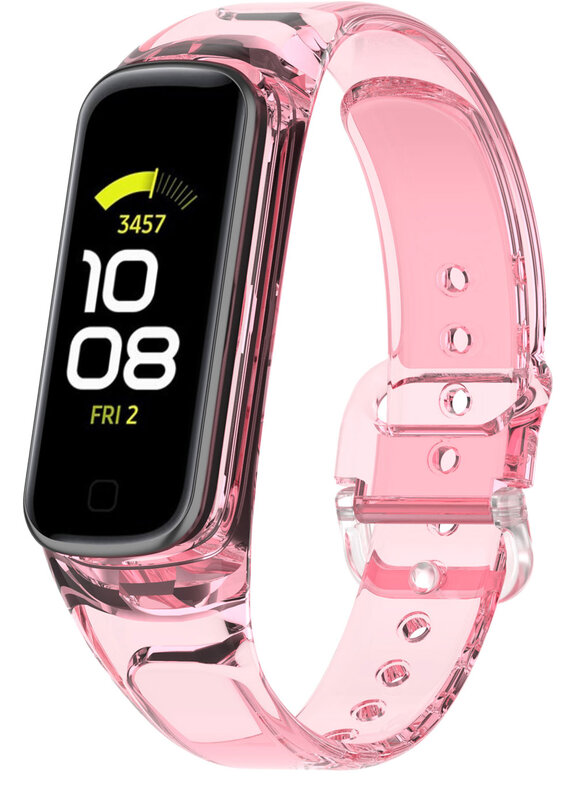 6pcs/lot TPU Transparent Band For Samsung Galaxy Fit 2 SM-R220 Strap Discoloration In Light Bracelet For Galaxy Fit 2 Watchband