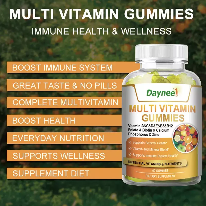Gommes multi-vitamines augmentant l'appétit, favorise le développement du cerveau, supplément nutritif, favorise l'absorption, propriétés antioxydantes