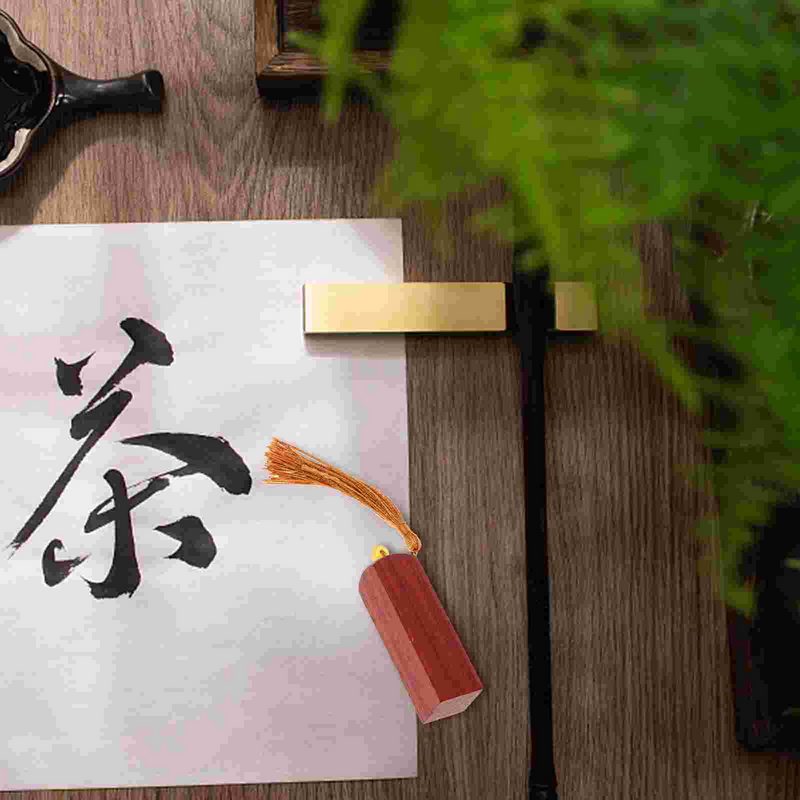 Selo caligrafia chinesa para pintura e recados, madeira selo, branco, assinatura