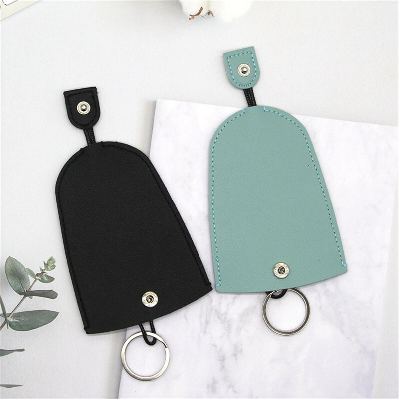 1Pc Unisex Pull Type Key Bag PU Leather Key Cover Wallets Housekeepers Car Key Holder Case Keychain Pouch Organizer Mini Purse