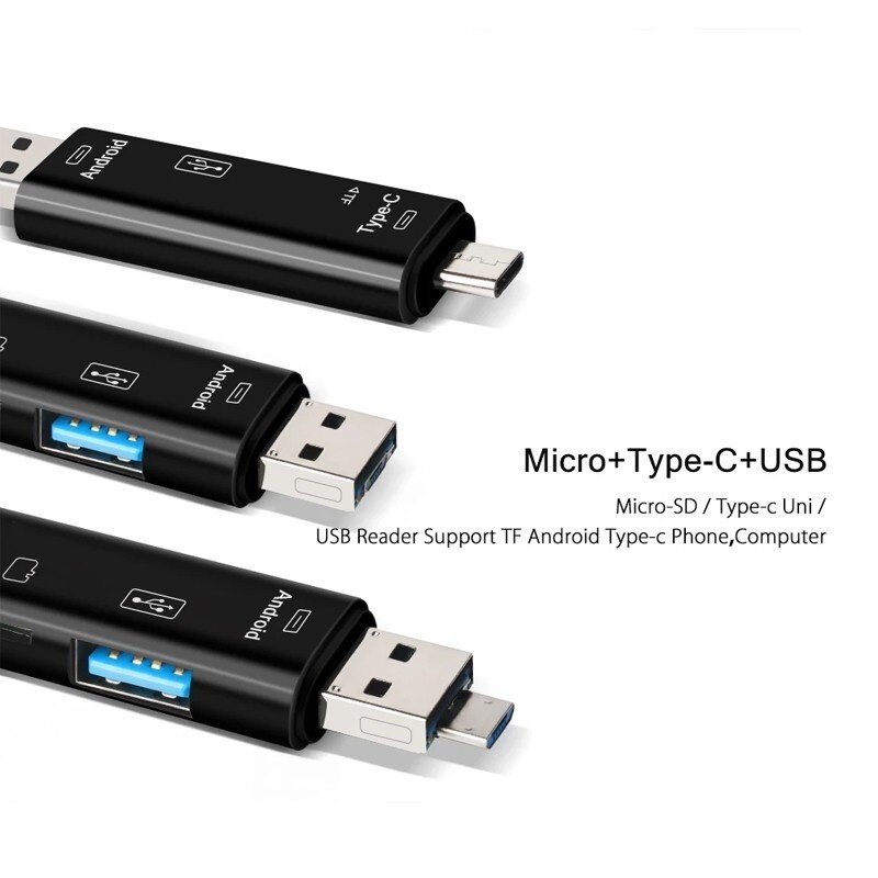 5 in 1 Multifunktions Usb 2,0 Typ C/Usb /Micro Usb/Tf/SD Speicher Kartenleser OTG Kartenleser Adapter Handy Zubehör