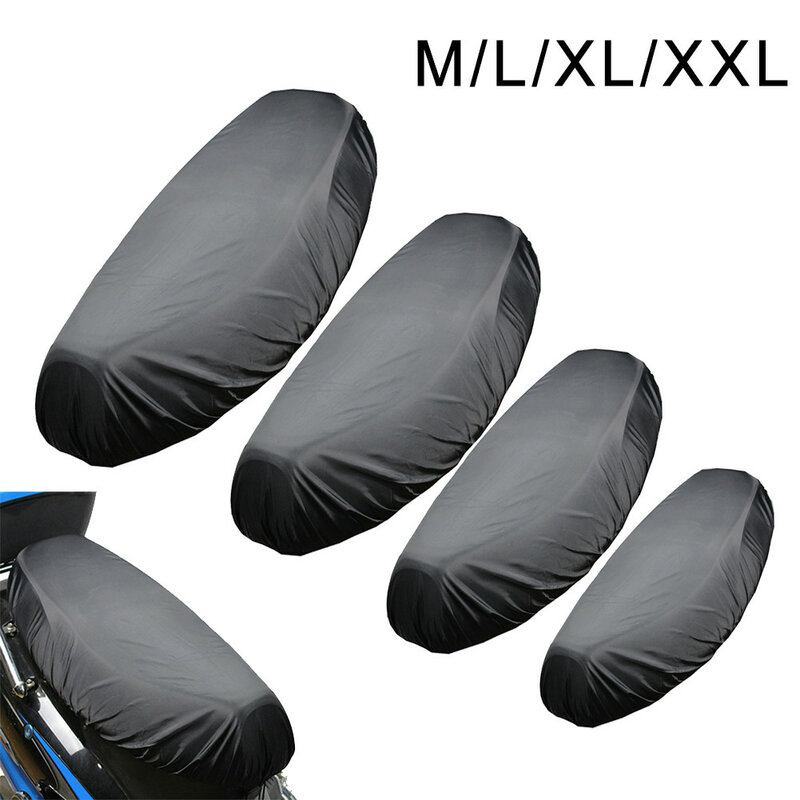 Motorcycle Rainproof Seats Cushion Covers Black Universal Flexible Waterproof Dustproof Motorcycle Protection Saddle Cover Coats