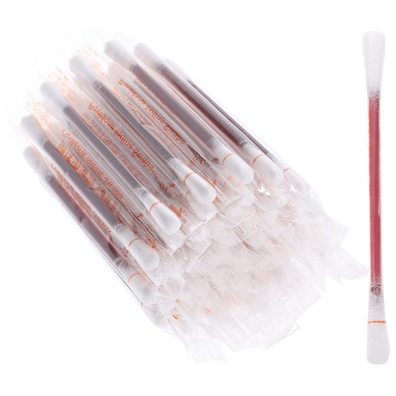 100Pcs Cotton Swabs Disposable Swab Stick Skin Wound Cotton for Infant Kids